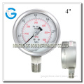 High quality all stainless steel manometer 100 bar for spraying pumps